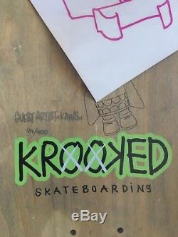 KAWS X KROOKED BENDY #254 Of 400 Mark Gonzales Skateboard Supreme RARE OOP! 2004