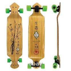 Kahuna Creations Bamboo Drop Deck 42 Longboard Skateboard Drop Deck Cruiser