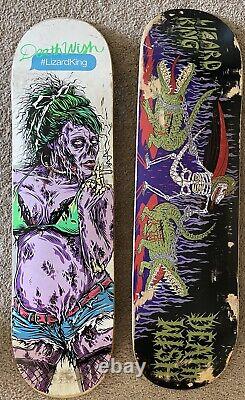 LOT 2 Deathwish Skateboards Lizard King 8.0 & 8.5 Skateboard Decks