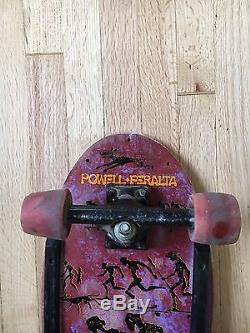 Lance Mountain Pink Powell Peralta Bones vintage 1980s skateboard deck complete