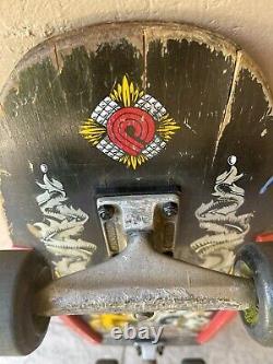 Lance Mountain Powell Peralta Crest Skateboard Deck 80s Bones Brigade Rare BLACK