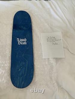 Liquid Death / Tony Hawk Skateboard Hawk Blood Deck Only 100 Made