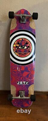 Longboard Deck RETIRED, Used Jet Skateboard All Seeing Eye 9.75 x 37.5