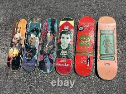 Lot of 6 Skateboard Decks! 32in length. Some wear see pics