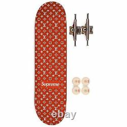 Louis Vuitton Supreme Monogram Skateboard Deck Red
