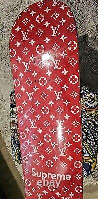 Louis Vuitton x Supreme Monogram Red Skateboard Deck