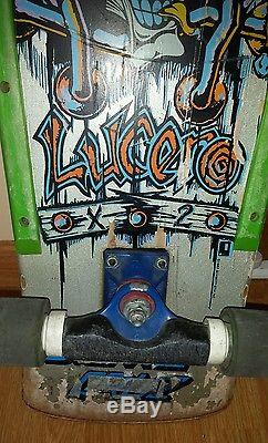 Lucero Schmitt Stix Vintage 1980's Old School Skateboard Deck 80's Tracker truck