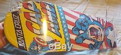 MARVEL COMICS Captain America Screaming Hand SANTA CRUZ Skateboard Deck. RARE New
