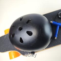 Maple Deck Electric Skateboard Longboard with Remote Control with Helmet (L)
