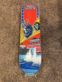 Mike Vallely Elephant Brand Skateboards Evel Knievel Peace Sign Rare Deck