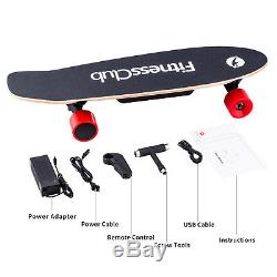 Motorized Electric Skateboard Wireless Remote Control Maple Deck Longboard