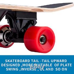 Motorized Electric Skateboard Wireless Remote Control Maple Deck Longboard