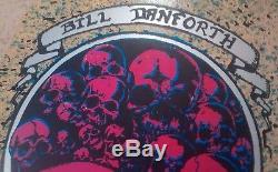 NOS / Alva Bill Danforth splatter skulls old school skateboard deck / OG VTG