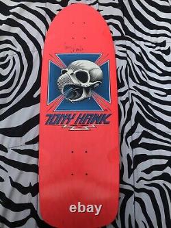 NOS Powell Peralta Pink Tony Hawk Skateboard Deck AUTOGRAPHED