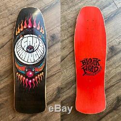NOS Vintage Blockhead Sam Cunningham Snake Eye Skateboard Deck OG