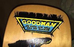 NOS Vintage Natural Stained Santa Cruz Ross Goodman Gravedigger skateboard Deck