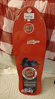 Natas Santa Cruz red skateboard deck reissue mint in shrink