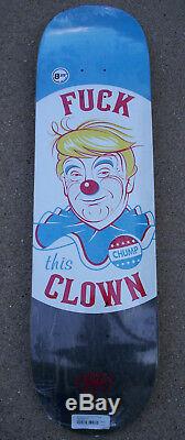 New REAL'Fck This Clown' Donald TRUMP Skateboard Deck NOS Rare FU Chump HTF