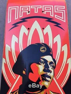 Obey Shepard Fairey 161/500 Natas Kaupas Skateboard Black Panther Party 2004