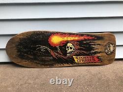 Original 1980s Santa Cruz Corey OBrien Reaper Skateboard Deck Brown Cloak Rare