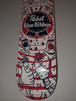 PBR Pabst blue ribbon pizza deck skateboard