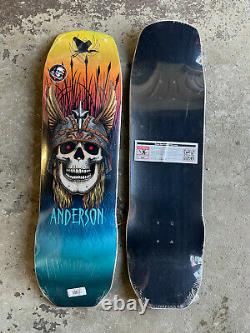 Powell Peralta Andy Anderson Heron Skull Flight Skateboard Deck 9.13