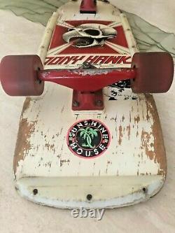 Powell Peralta OG Tony Hawk white Skateboard 1983 Kryptonics Tracker Fat Tail