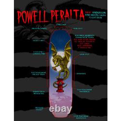 Powell Peralta Skateboard Deck Flight Andy Anderson 302 Baby Heron 8.4 x 32.5