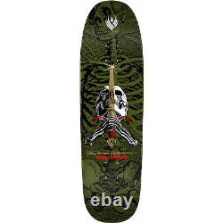 Powell Peralta Skateboard Deck Skull and Sword Flight Green 9.265 x 32