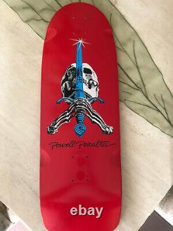 Powell Peralta Skull & Sword reissue red Ray Rodriguez skateboard deck