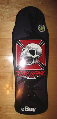 Powell Peralta TONY HAWK skateboard deck Bones Brigade black prple chicken skull