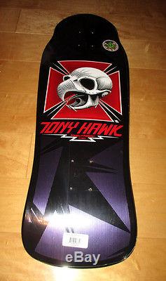 Powell Peralta TONY HAWK skateboard deck Bones Brigade black prple chicken skull