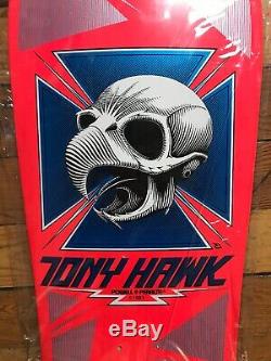 Powell Peralta Tony Hawk Bottle Nose Skateboard Deck Bones Brigade Pink