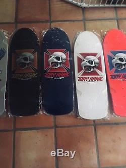 Powell Peralta Tony Hawk Skateboard Deck Bones Brigade Re-Issue Complete Set
