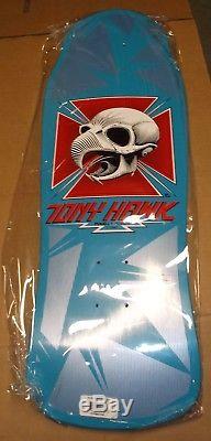 Powell Peralta Tony Hawk Skull Skateboard Deck Reissue Blue Vcj Rare