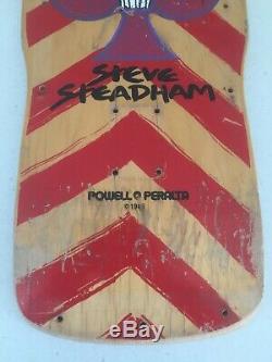 Powell Peralta Vintage Skateboard Deck 1980's Steve Steadham