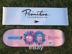 Primitive Limited Edition Rick And Morty Skateboard Deck + Rick & Morty Wheels