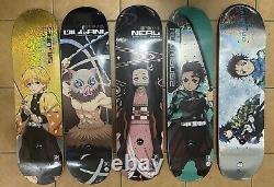 Primitive X Demon Slayer Skateboard Decks Series Full Set Lot New Rare Anime