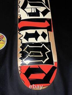 RARE Blind Reaper Wood Logo Vintage Skateboard Deck World Black Red Gripped