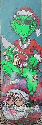 RARE Deathwish Skateboards Merry Deathwish Deck The Grinch Santa SEALED
