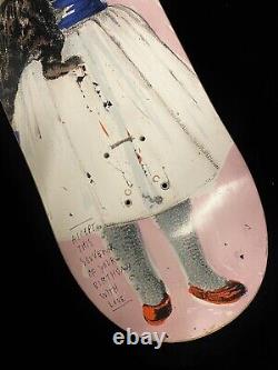 RARE James Brockman Zero Skateboard Deck Scary Girl With Kitten Pink Pro Model