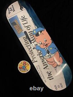 RARE Marc Johnson Porker The Pig Cops Protect America Business Skateboard Deck