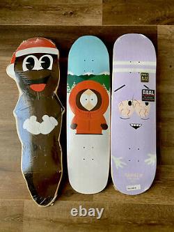 RARE South Park Skateboards (Kenny, Towelie, Mr. Hankey) Deck Lot HUF & Real