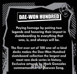 RARE UNOPENED Daewon Hundred Daewon Song Thank You Skateboard Deck READY TO SHIP