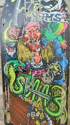 Rare 80s Old School Sims Kevin Staab Pirate Skateboard Deck (Rough), Vintage