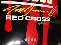 Rare Black Label Red Cross Jeff Grosso signed Blood Drip skateboard deck
