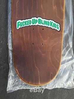 Rare NOS Vintage 1992 BLIND Rudy Johnson Fuced Up Blind Kids Skateboard Deck