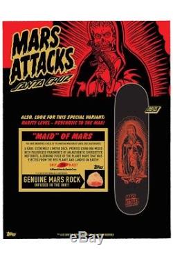 Rare Santa Cruz Mars Attacks 8.25 Skate Deck