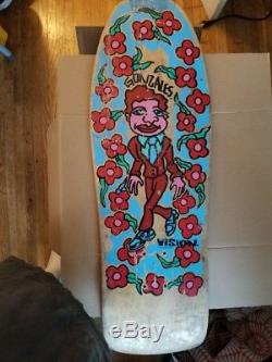Rehearsal is Over Used original Mark Gonzales Vision Flowers Skateboard 1987