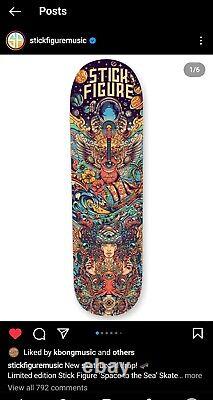 Roots, Festival, Stick Figure Band Music Art Space to the Sea Skateboard Deck